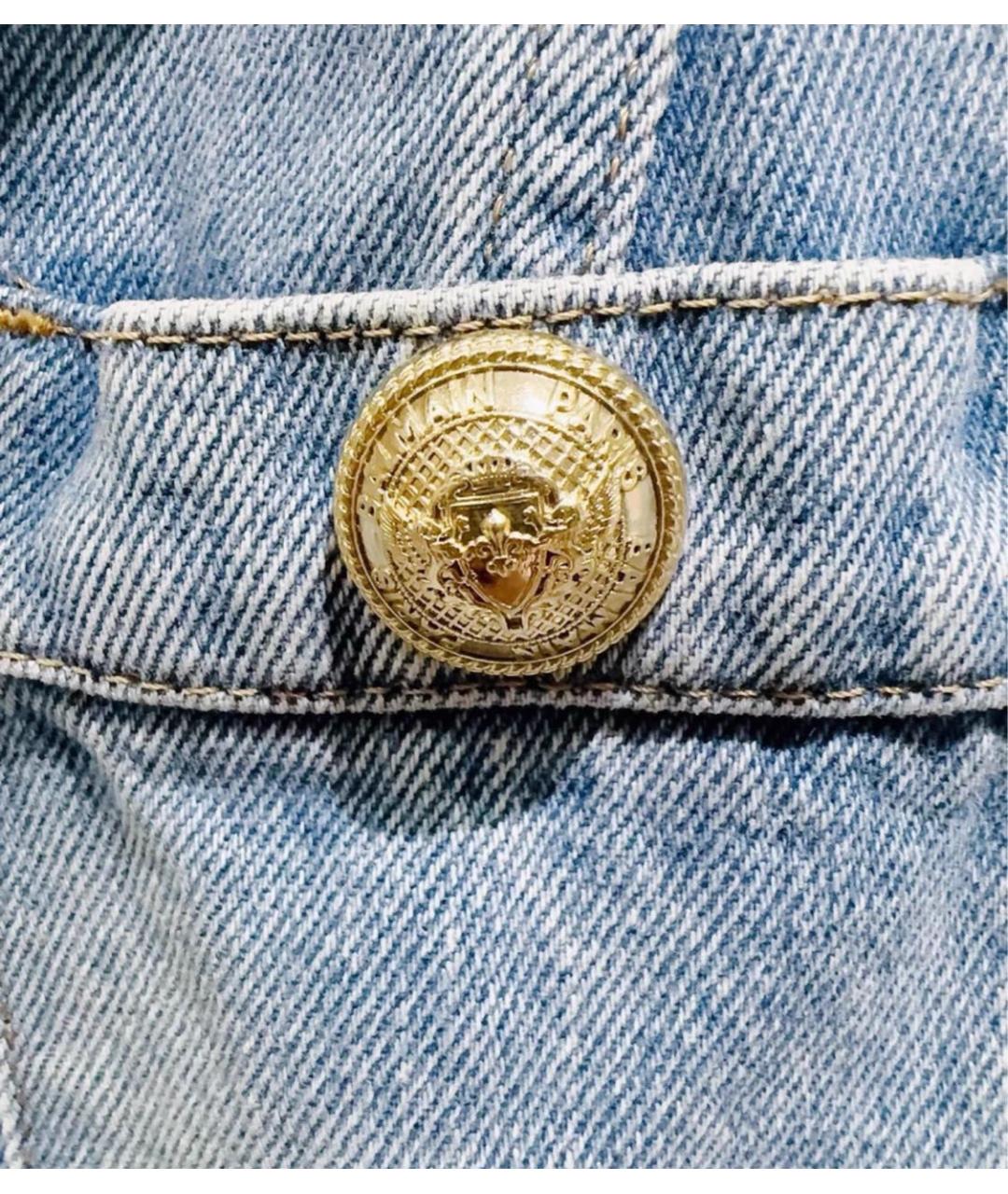 BALMAIN Голубое деним повседневное платье, фото 5