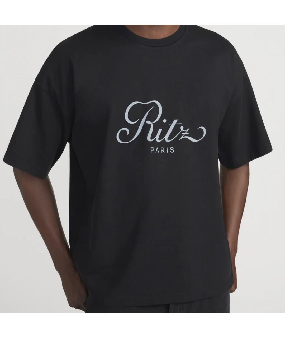 FRAME Черная хлопковая футболка, фото 3