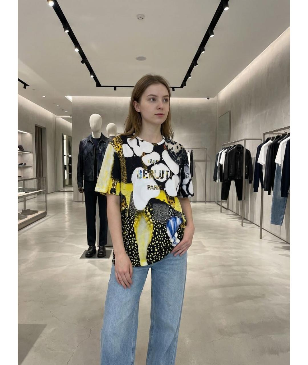 BERLUTI Мульти хлопковая футболка, фото 5