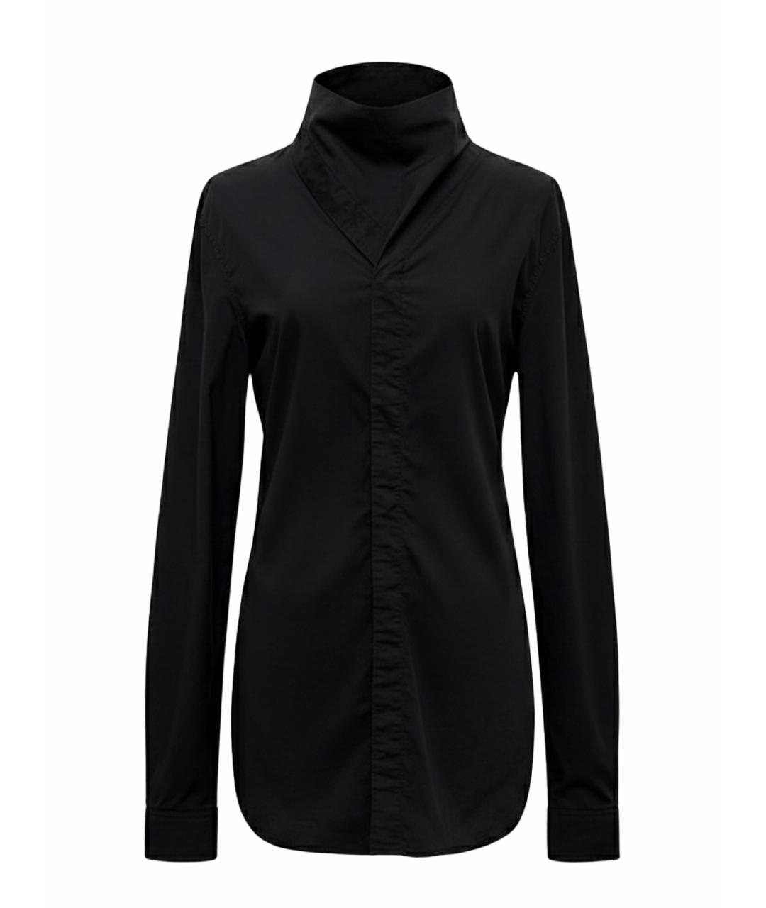 RICK OWENS Черная хлопковая классическая рубашка, фото 1