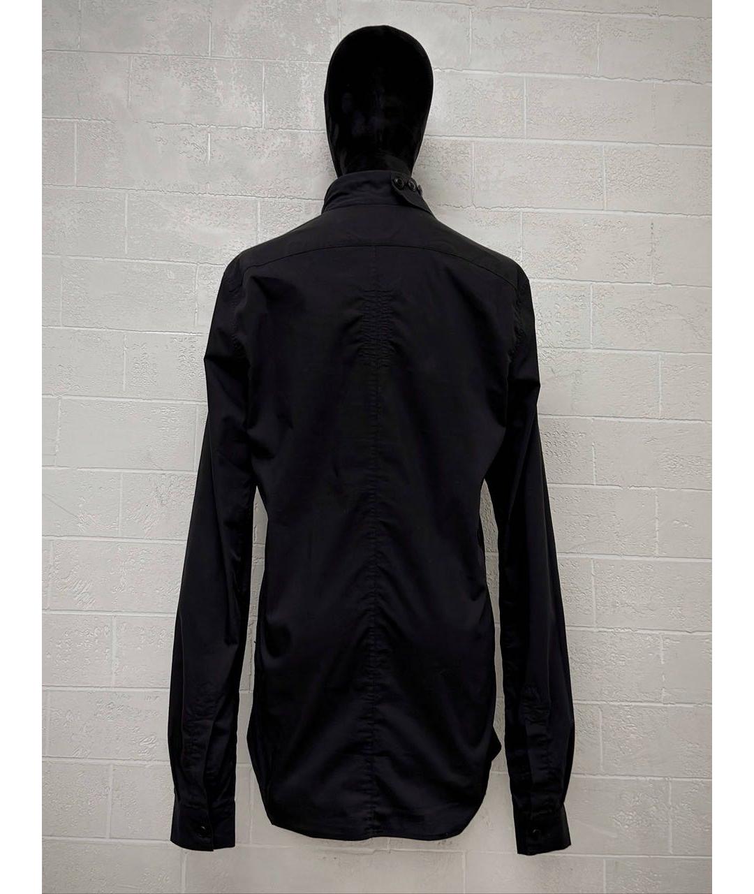 RICK OWENS Черная хлопковая классическая рубашка, фото 2