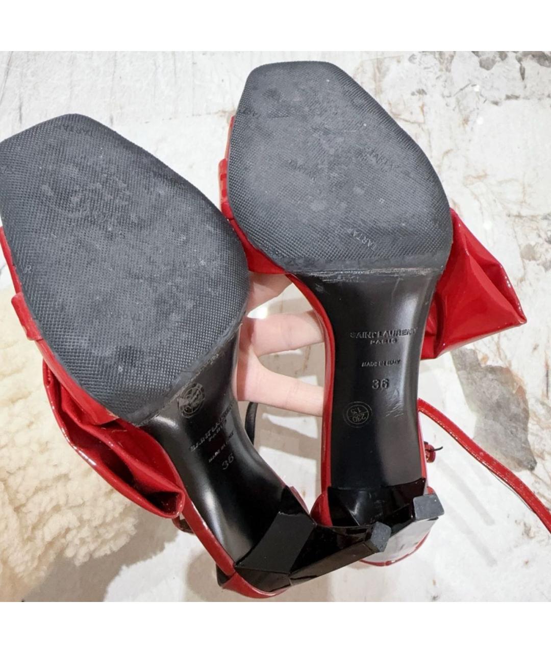 SAINT LAURENT Красные туфли, фото 7