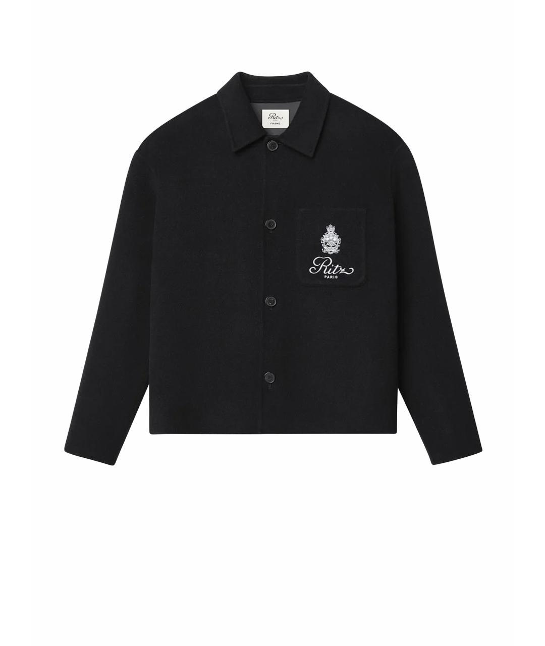 FRAME Черная шерстяная рубашка, фото 1