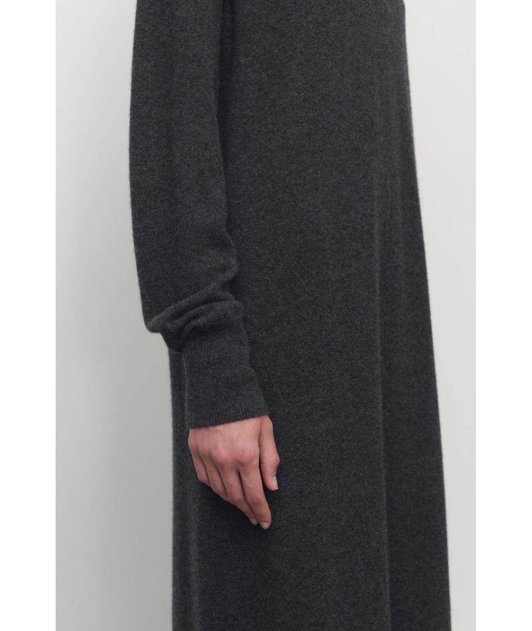 THE ROW Черное кашемировое повседневное платье, фото 5