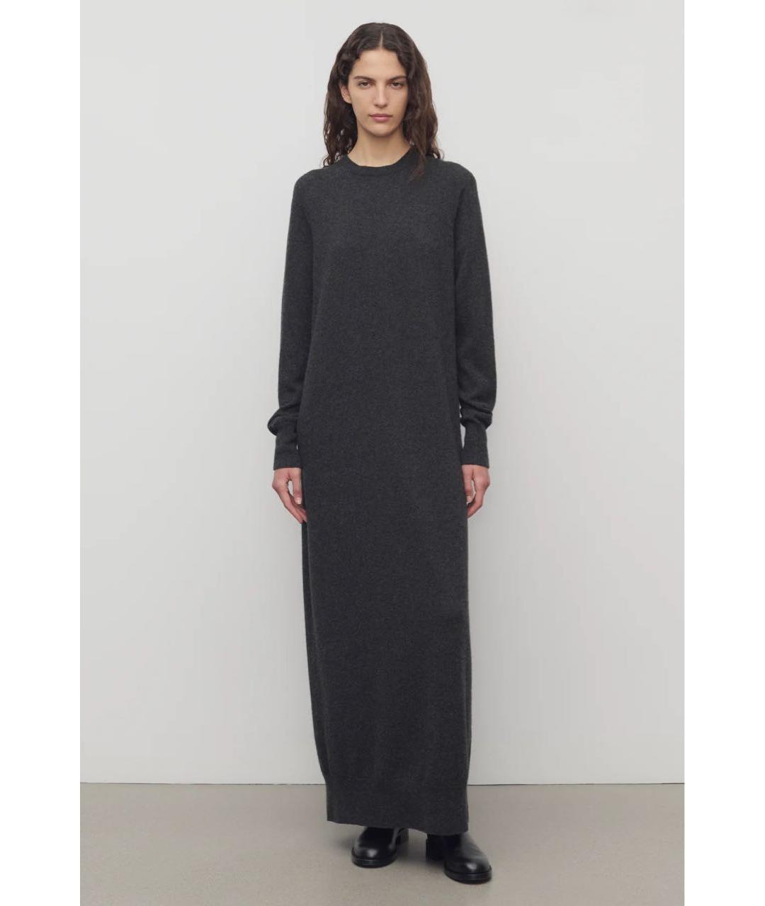 THE ROW Черное кашемировое повседневное платье, фото 2