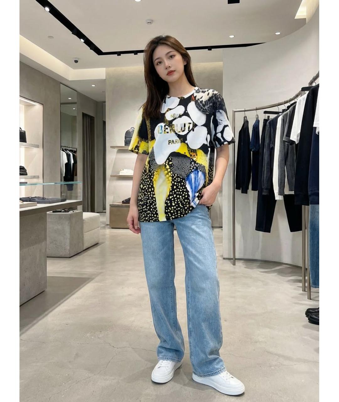 BERLUTI Мульти хлопковая футболка, фото 7