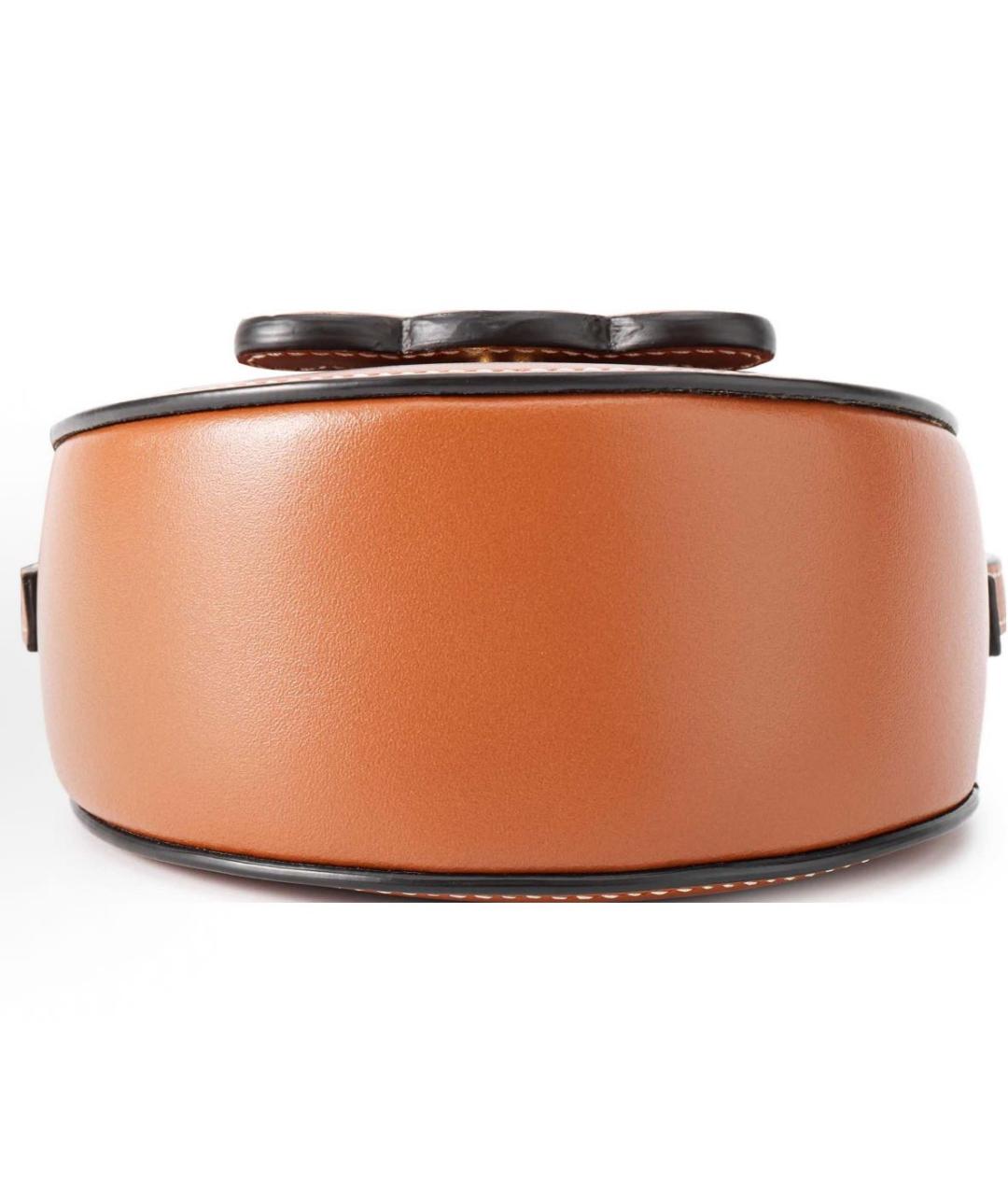 CELINE Коричневая кожаная сумка через плечо, фото 5