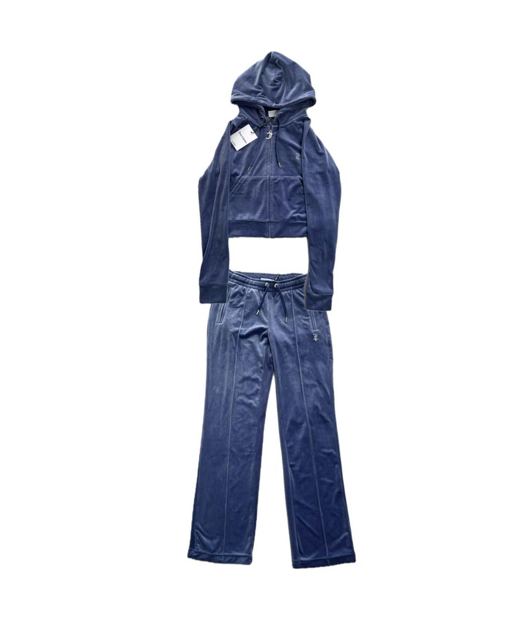 JUICY COUTURE Синий велюровый спортивные костюмы, фото 9