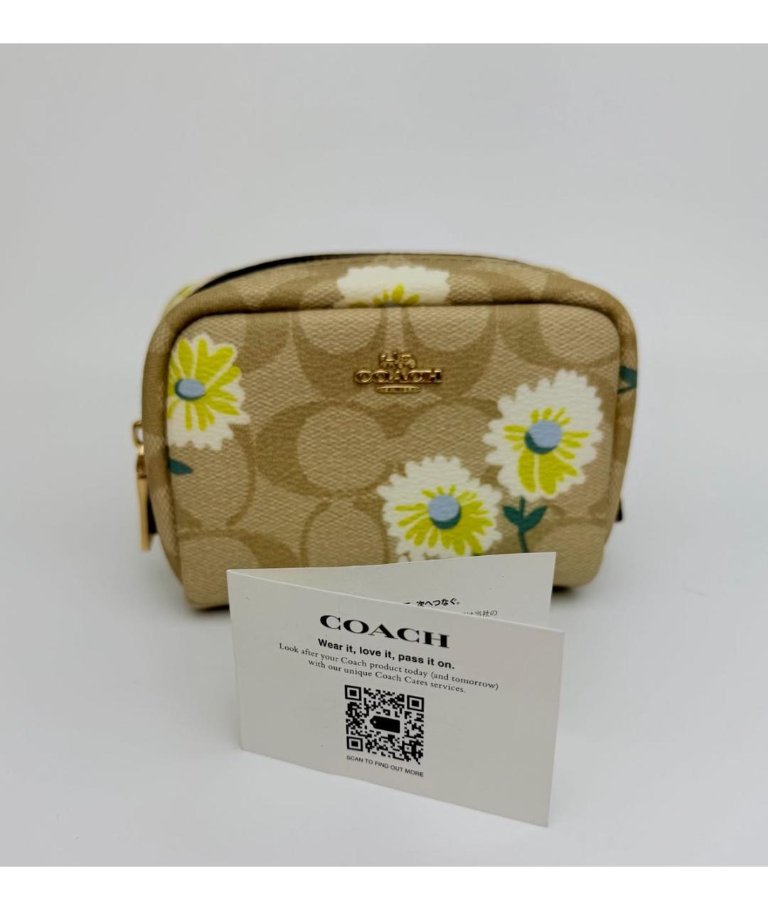 COACH Бежевая ключница, фото 2