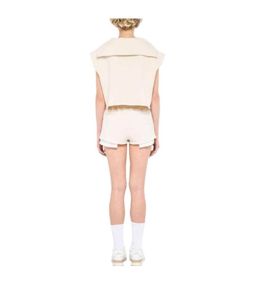 MIU MIU Бежевая хлопковая футболка, фото 2