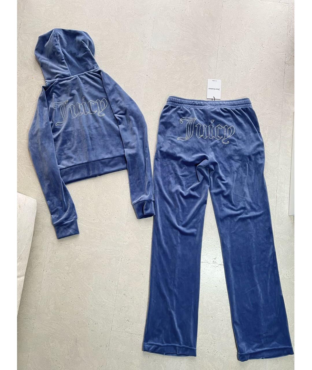 JUICY COUTURE Синий велюровый спортивные костюмы, фото 7