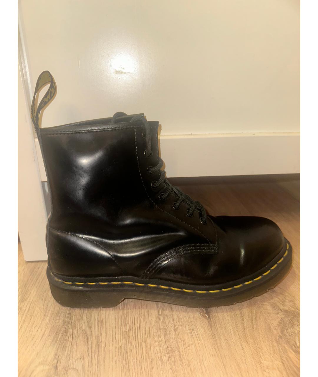 DR. MARTENS Черные кожаные ботинки, фото 7