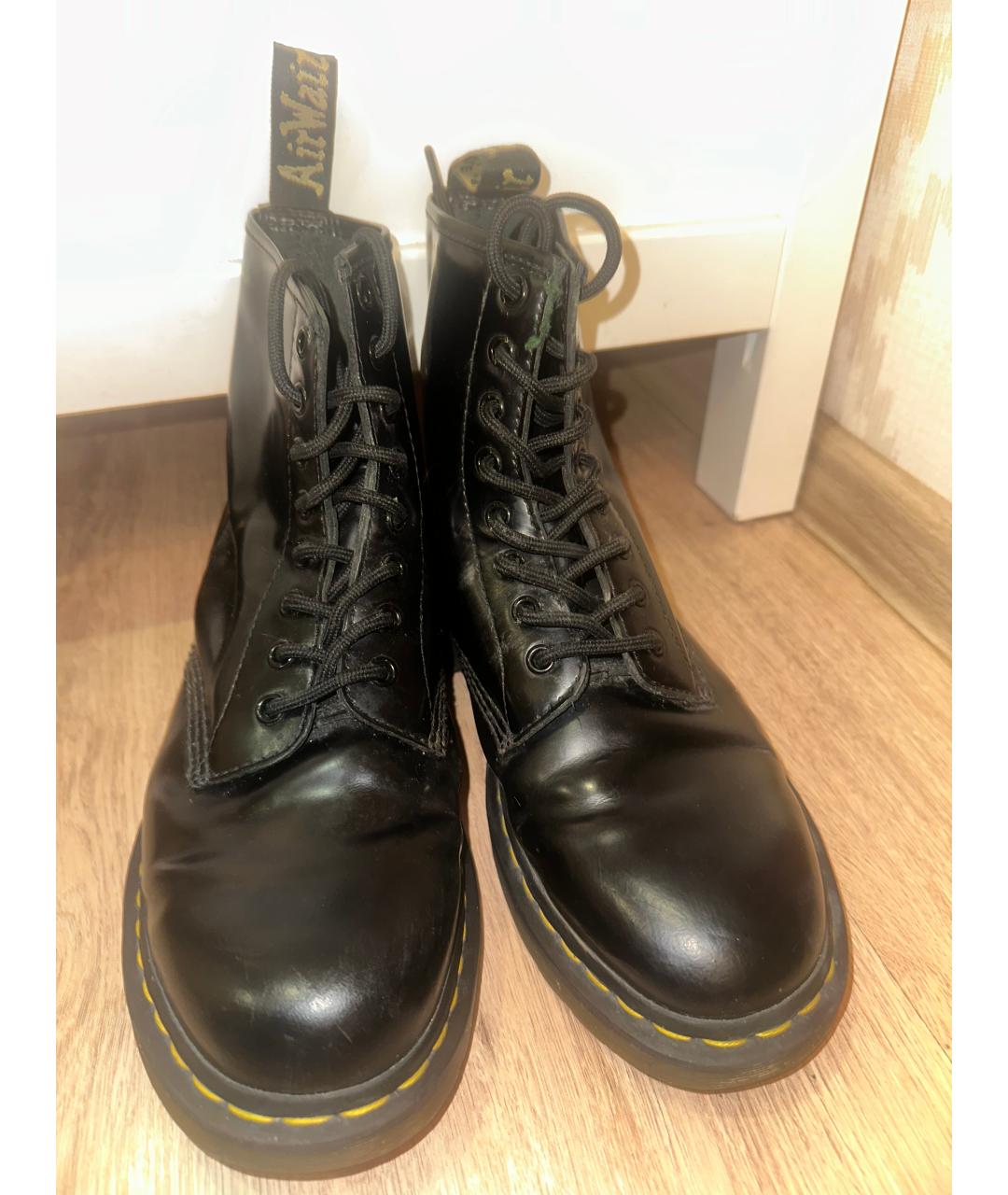 DR. MARTENS Черные кожаные ботинки, фото 2