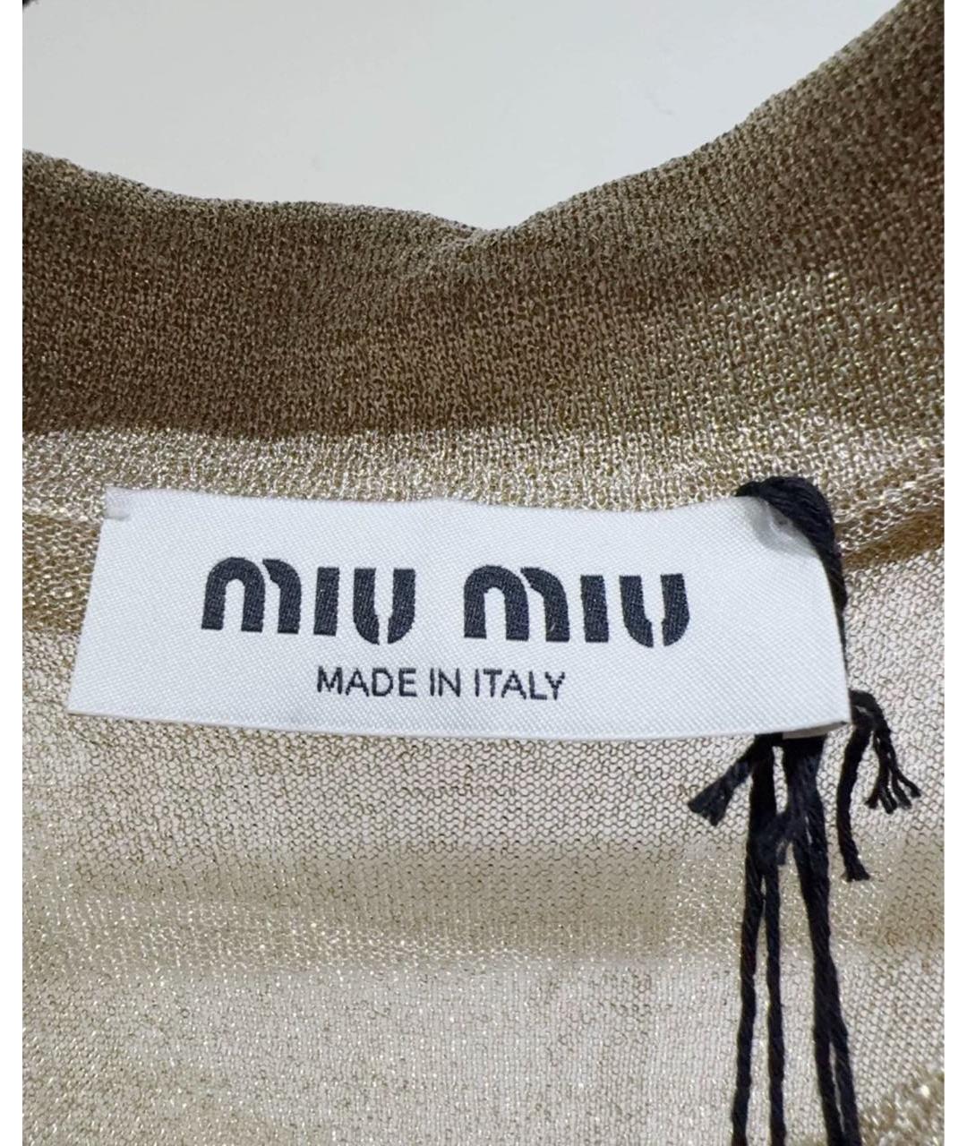 MIU MIU Бежевая футболка, фото 6