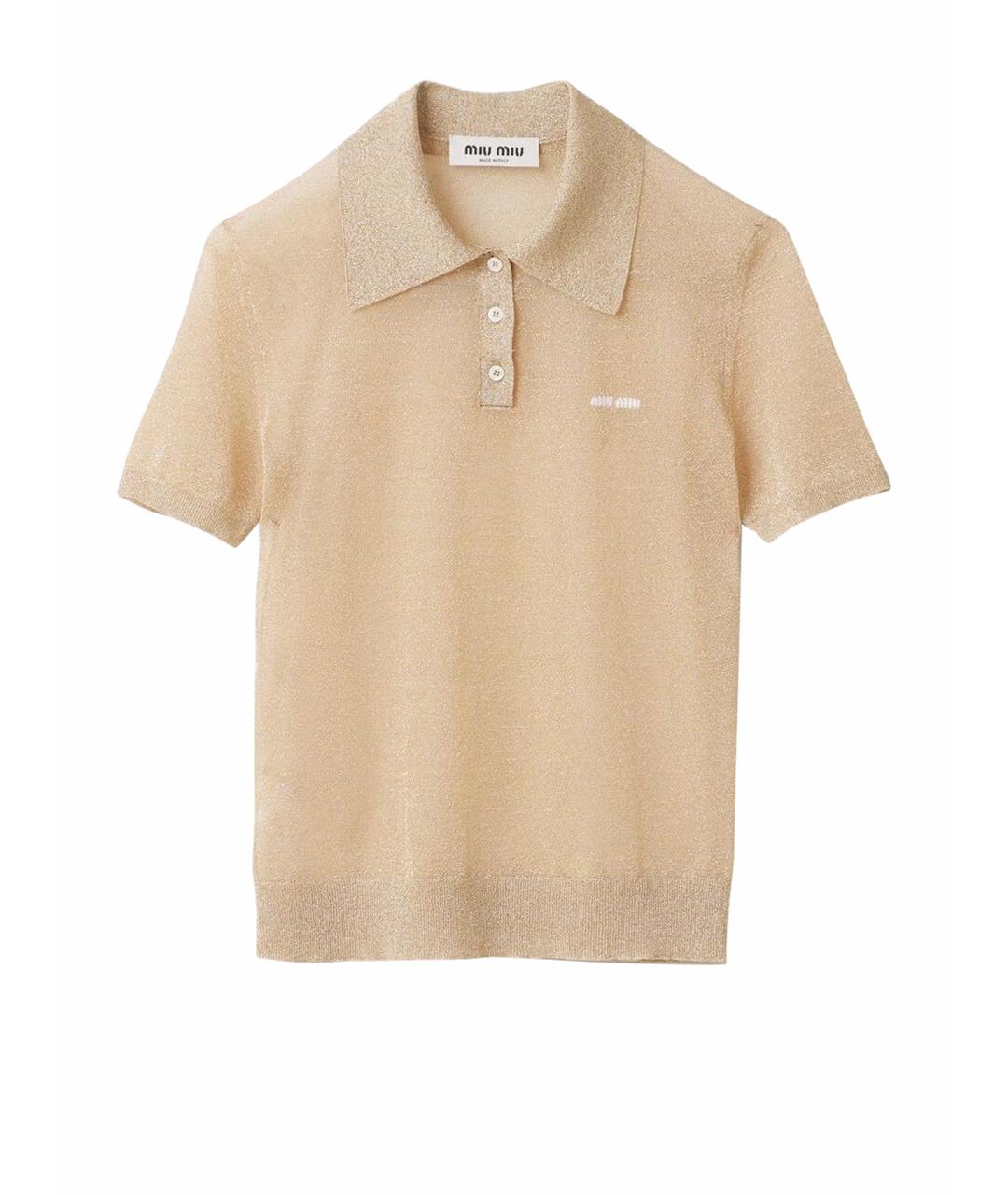 MIU MIU Бежевая футболка, фото 1