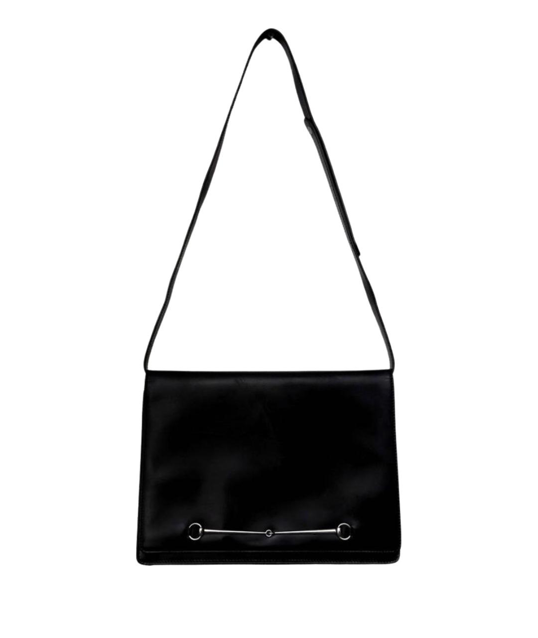 GUCCI Черная кожаная сумка через плечо, фото 1