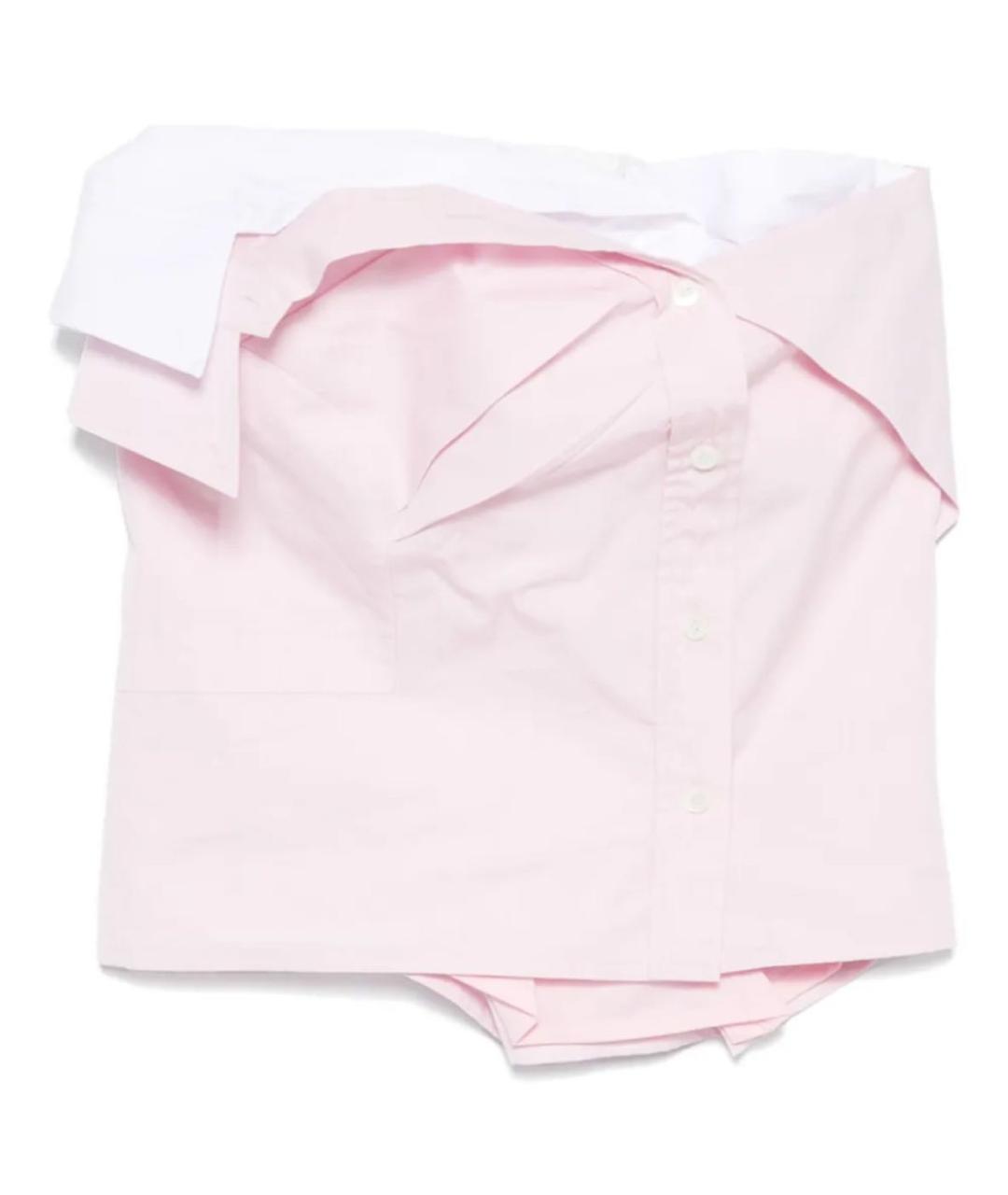 MIU MIU Розовая хлопковая футболка, фото 8