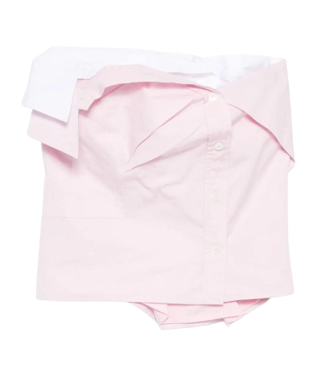 MIU MIU Розовая хлопковая футболка, фото 1