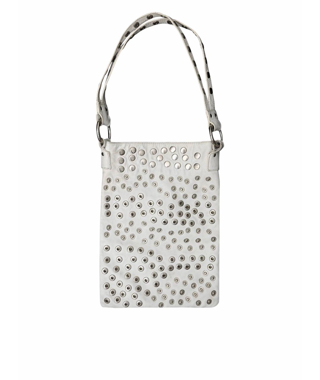 DOLCE&GABBANA Белая кожаная сумка через плечо, фото 1