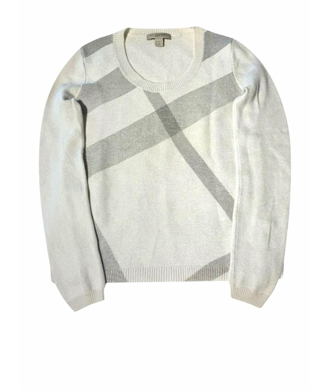 BURBERRY Белый шерстяной джемпер / свитер, фото 1