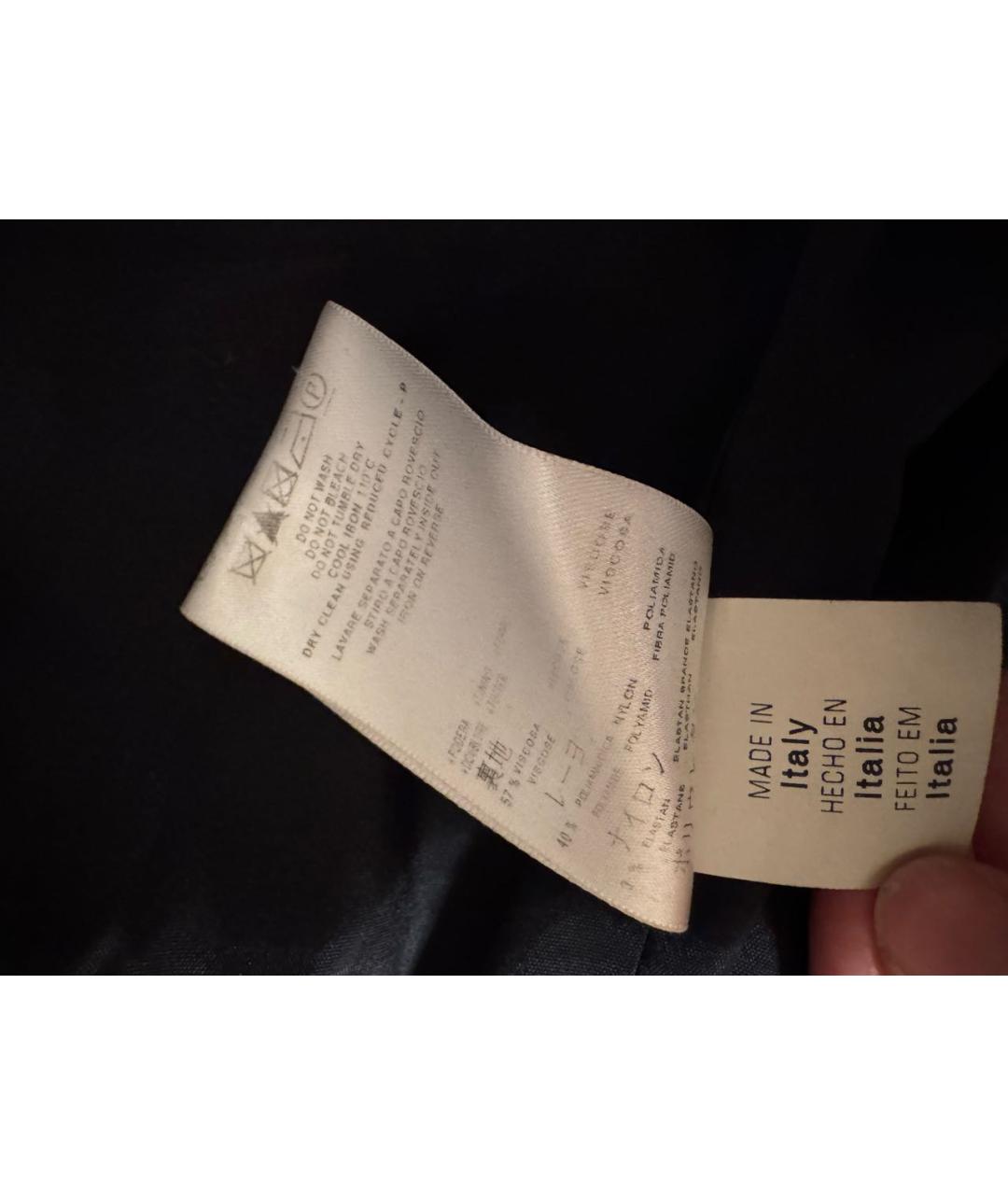 RED VALENTINO Темно-синее вискозное пальто, фото 5