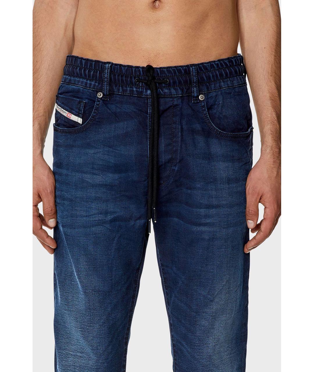 DIESEL Синие хлопко-эластановые джинсы, фото 4