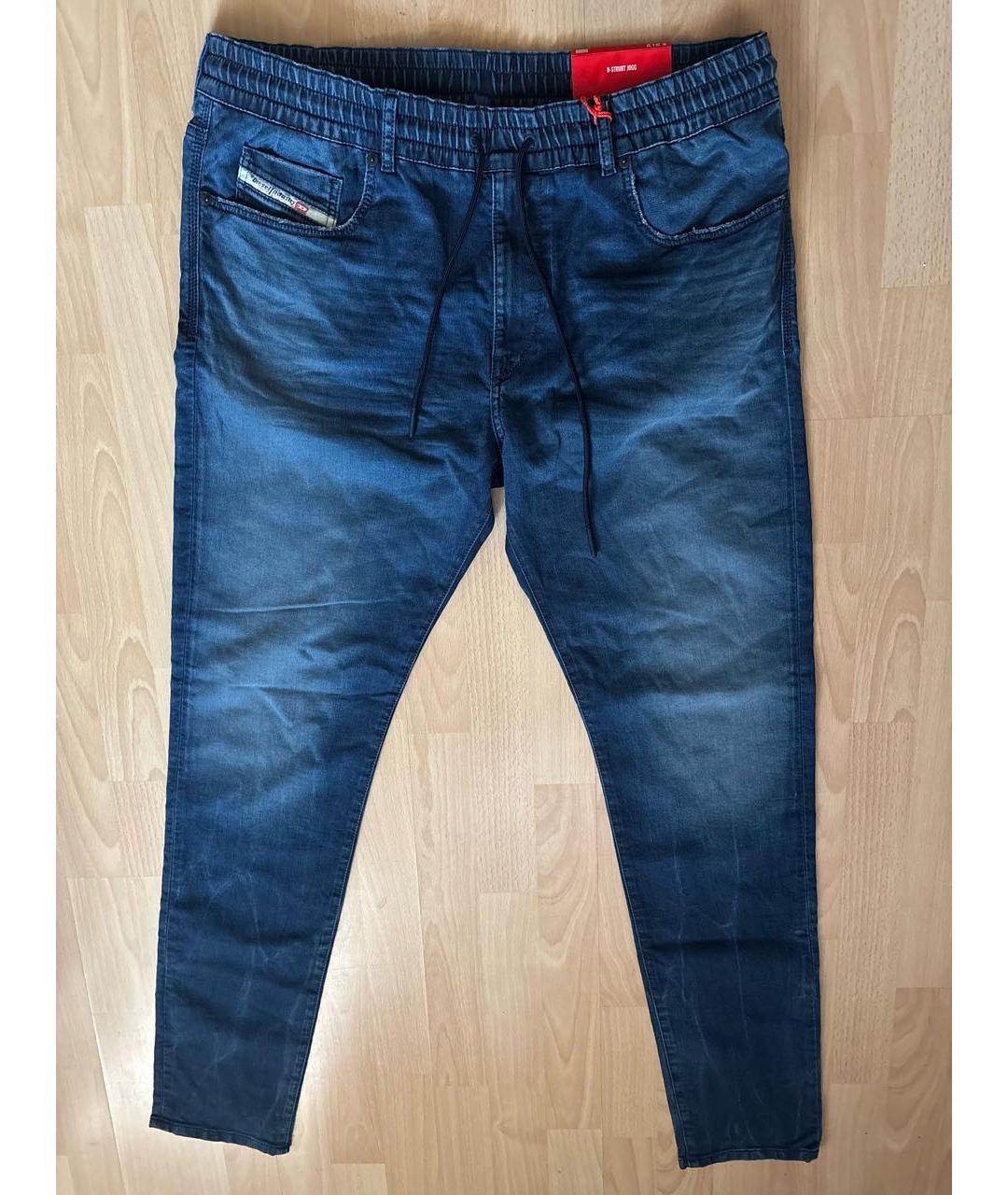 DIESEL Синие хлопко-эластановые джинсы, фото 8