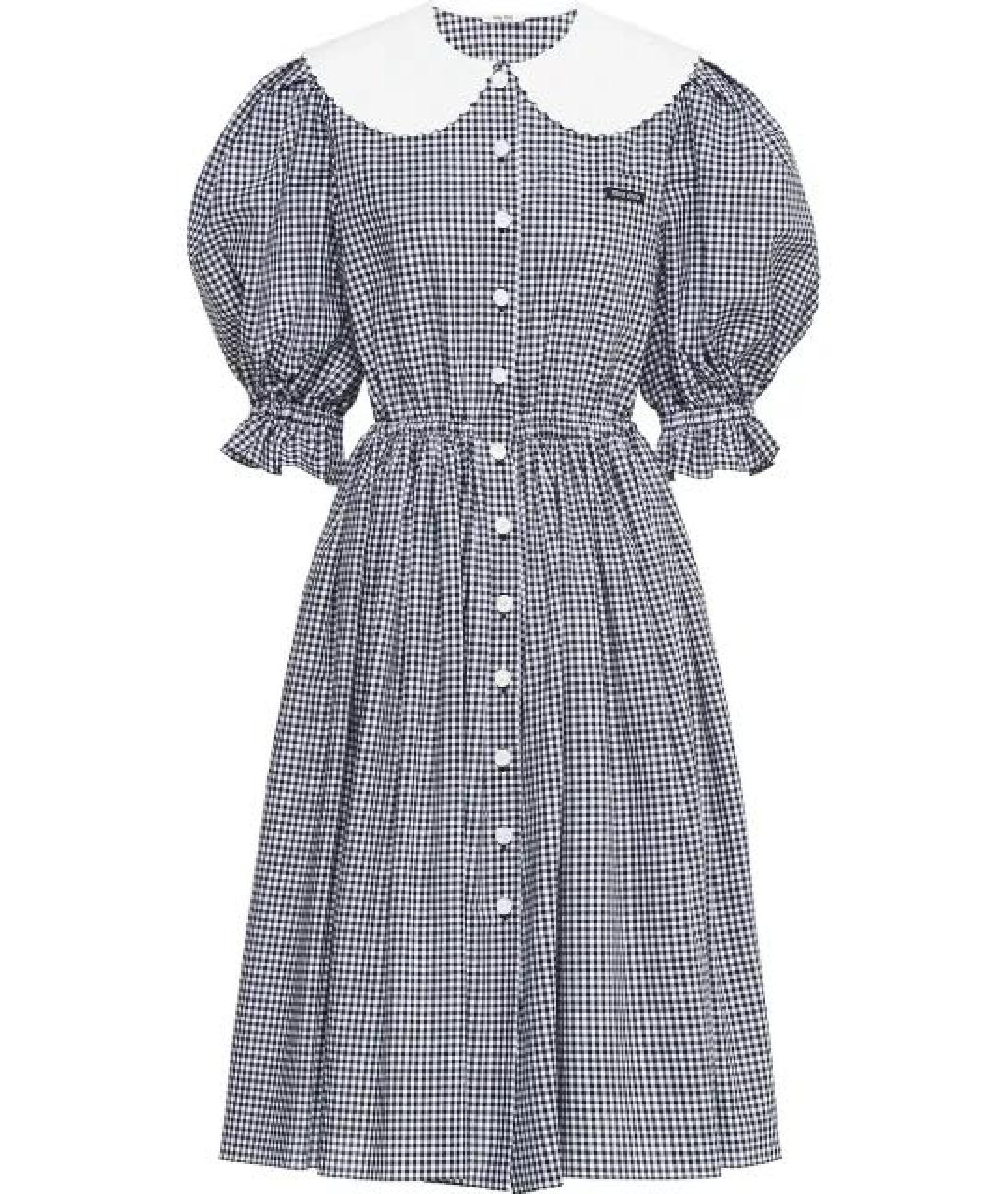 MIU MIU Серый хлопковый сарафан, фото 7