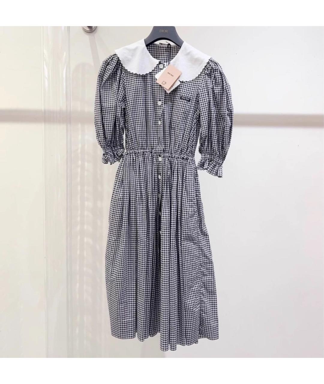 MIU MIU Серый хлопковый сарафан, фото 3