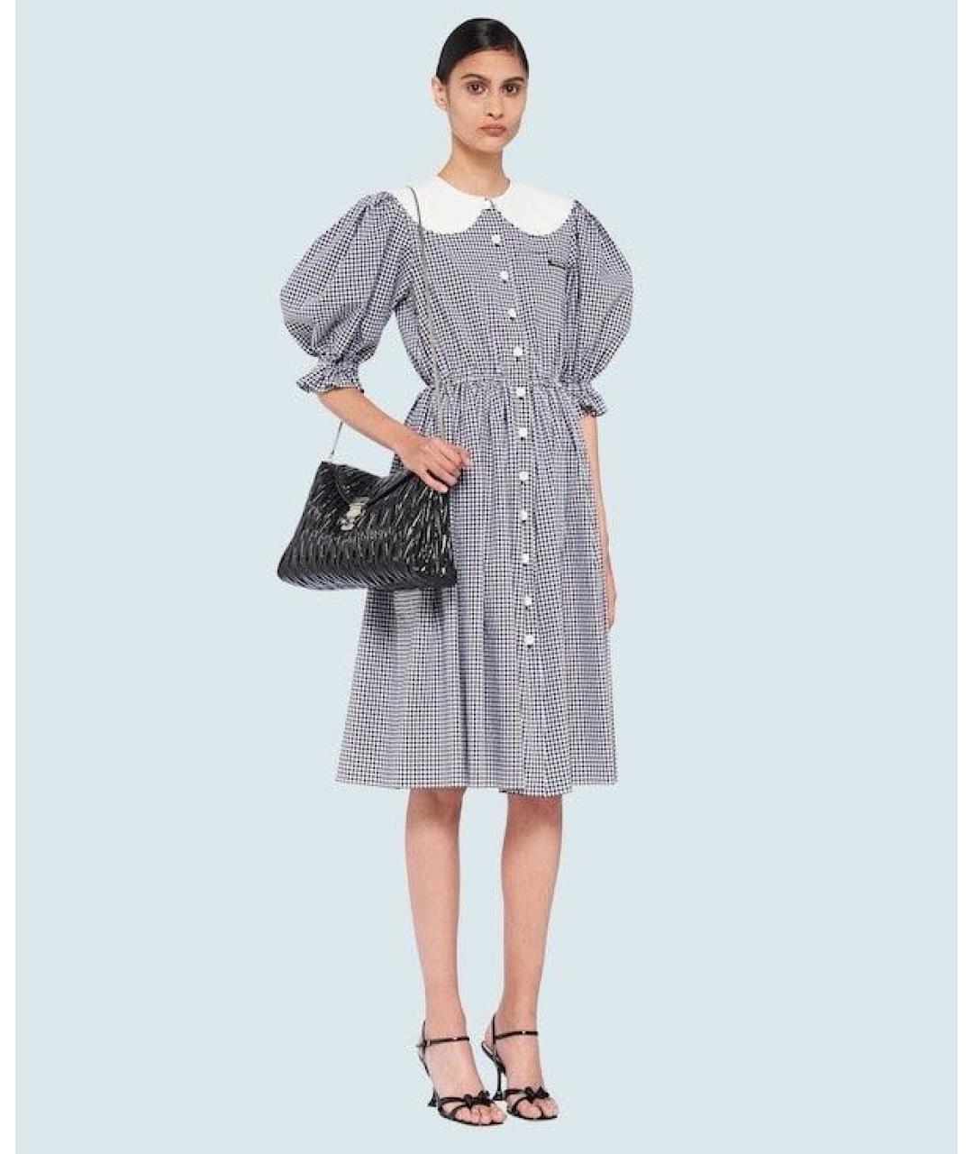 MIU MIU Серый хлопковый сарафан, фото 2