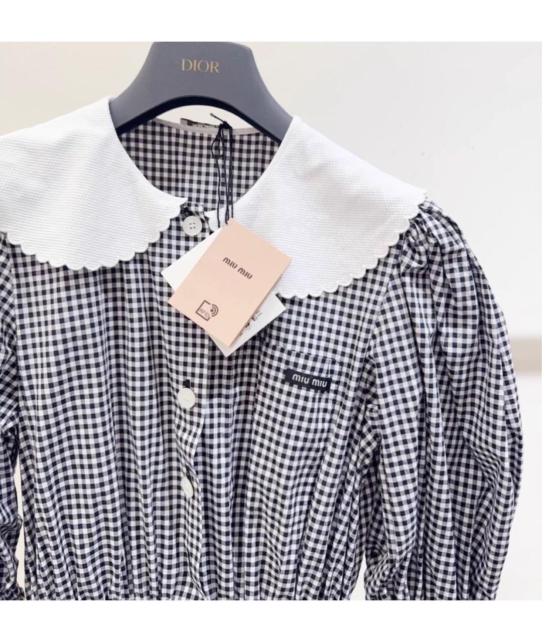 MIU MIU Серый хлопковый сарафан, фото 5