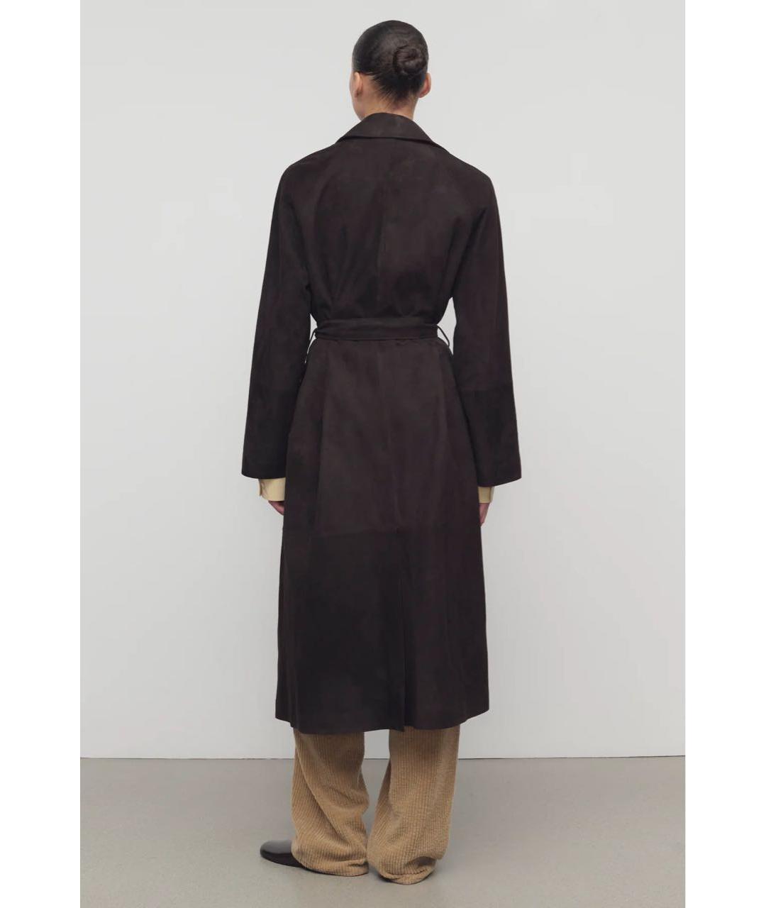 THE ROW Коричневый замшевый тренч/плащ, фото 6