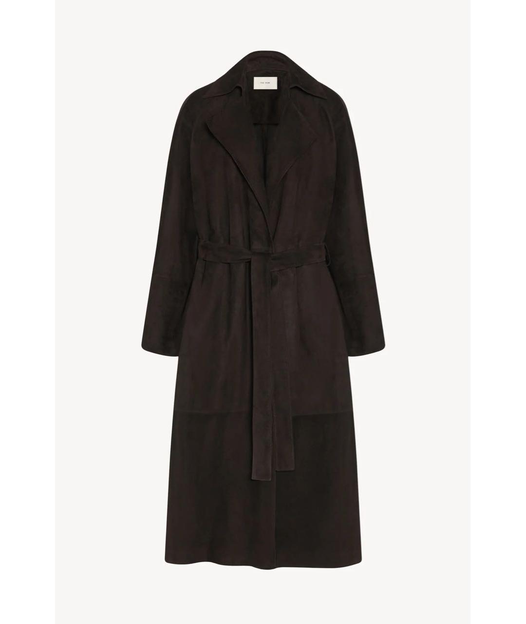 THE ROW Коричневый замшевый тренч/плащ, фото 9