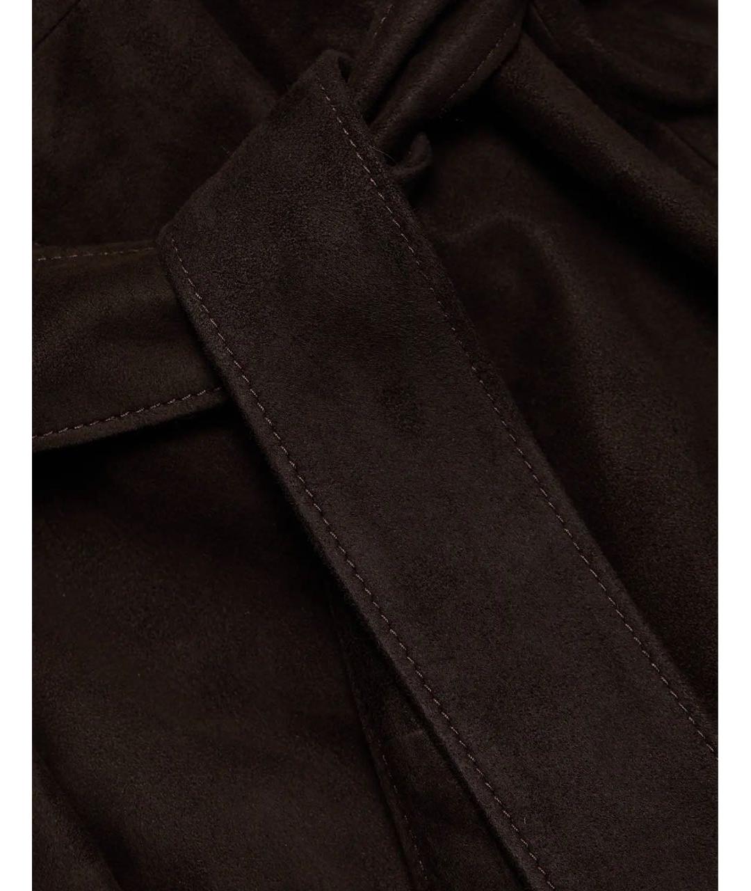THE ROW Коричневый замшевый тренч/плащ, фото 8