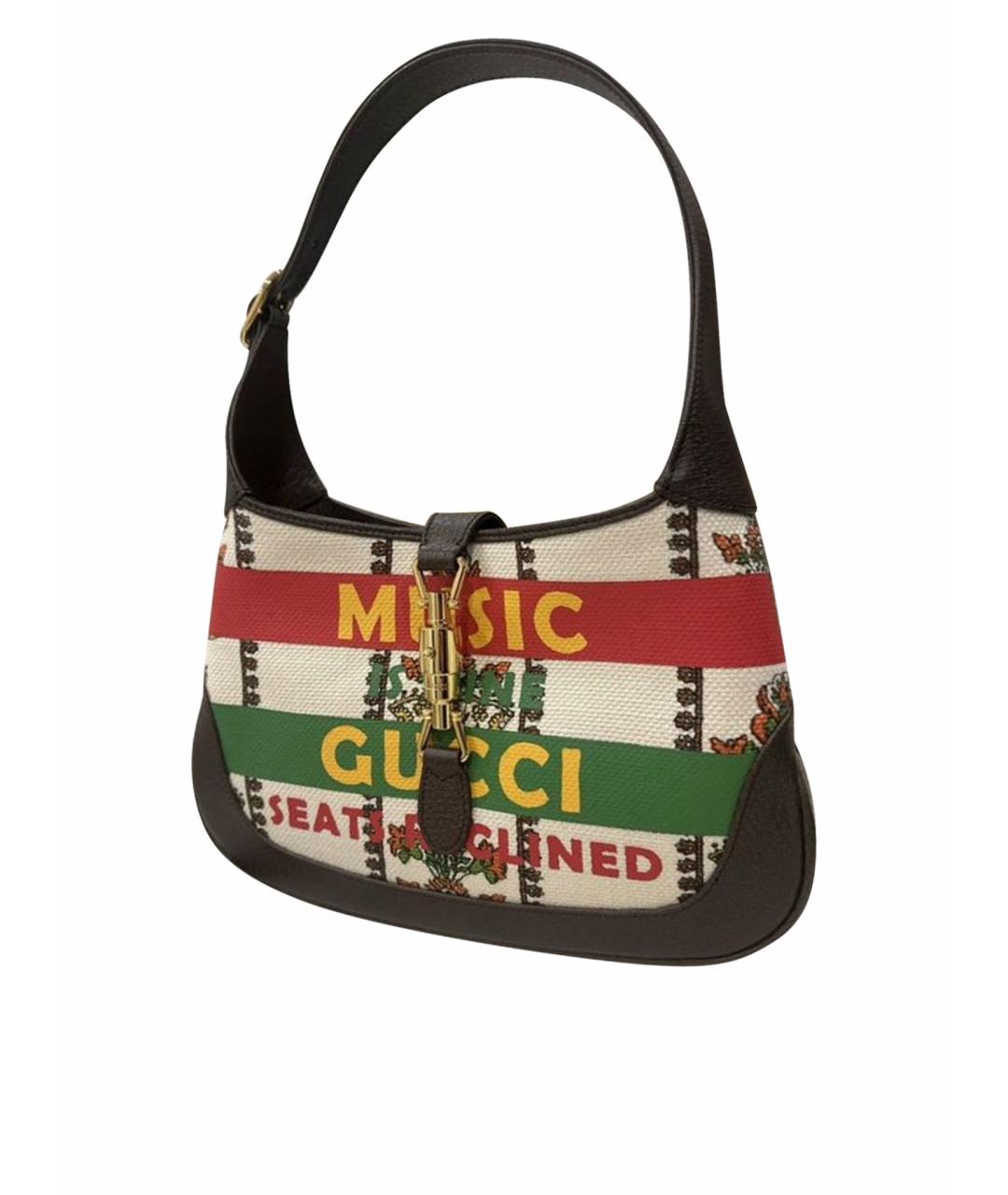 GUCCI Бежевая кожаная сумка через плечо, фото 1