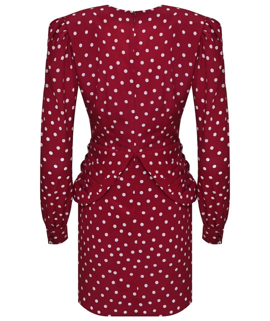 ALESSANDRA RICH Красное шелковое вечернее платье, фото 2