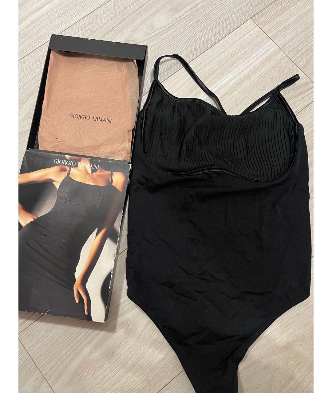 GIORGIO ARMANI Черное полиамидовое боди, фото 2