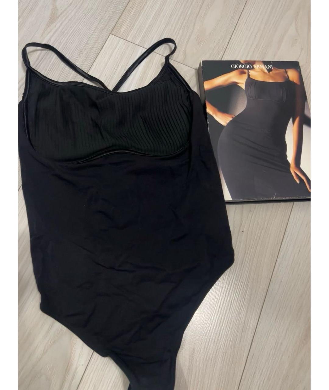 GIORGIO ARMANI Черное полиамидовое боди, фото 3