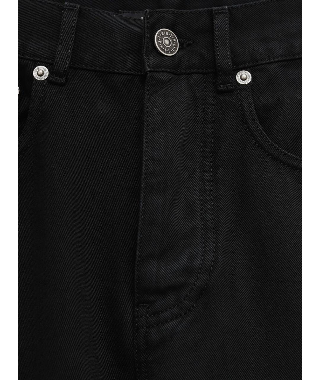 PHOEBE PHILO Черные хлопковые прямые джинсы, фото 3