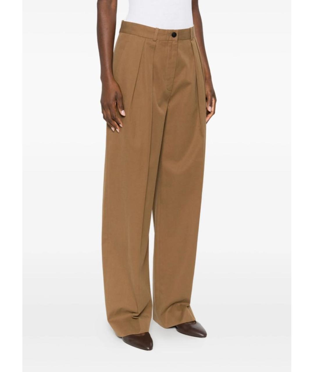 THE ROW Коричневые хлопковые брюки широкие, фото 7