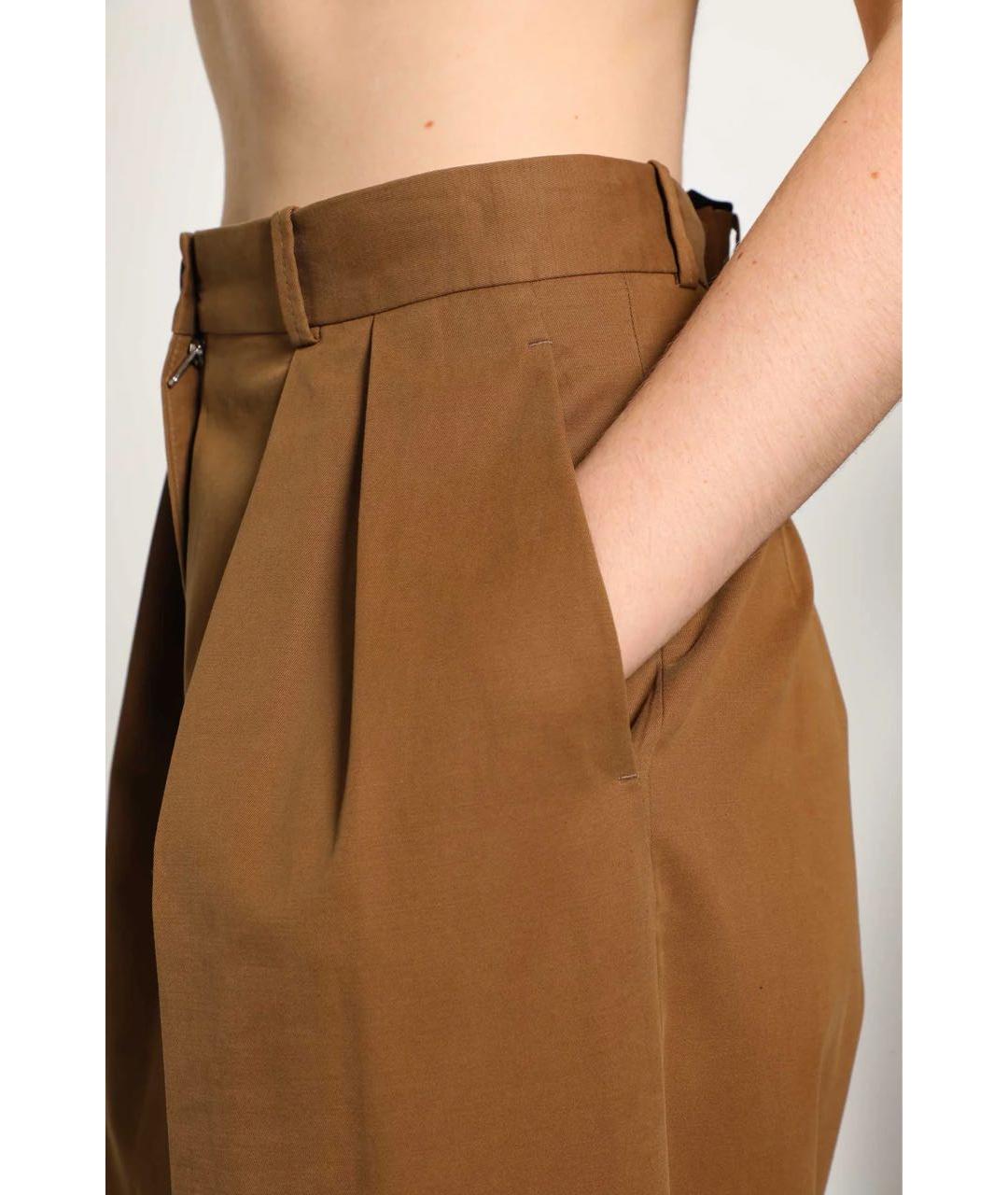 THE ROW Коричневые хлопковые брюки широкие, фото 4