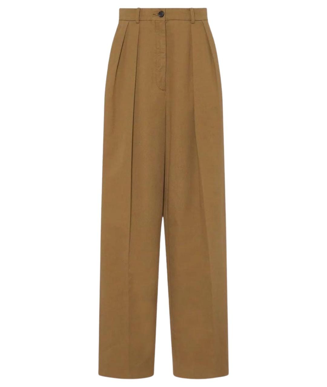 THE ROW Коричневые хлопковые брюки широкие, фото 1