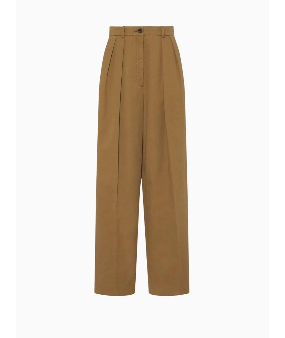 THE ROW Коричневые хлопковые брюки широкие, фото 9