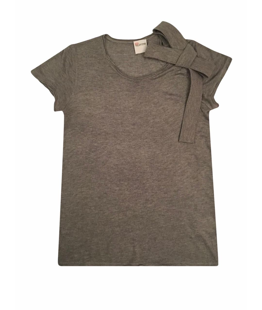 RED VALENTINO Серая футболка, фото 1