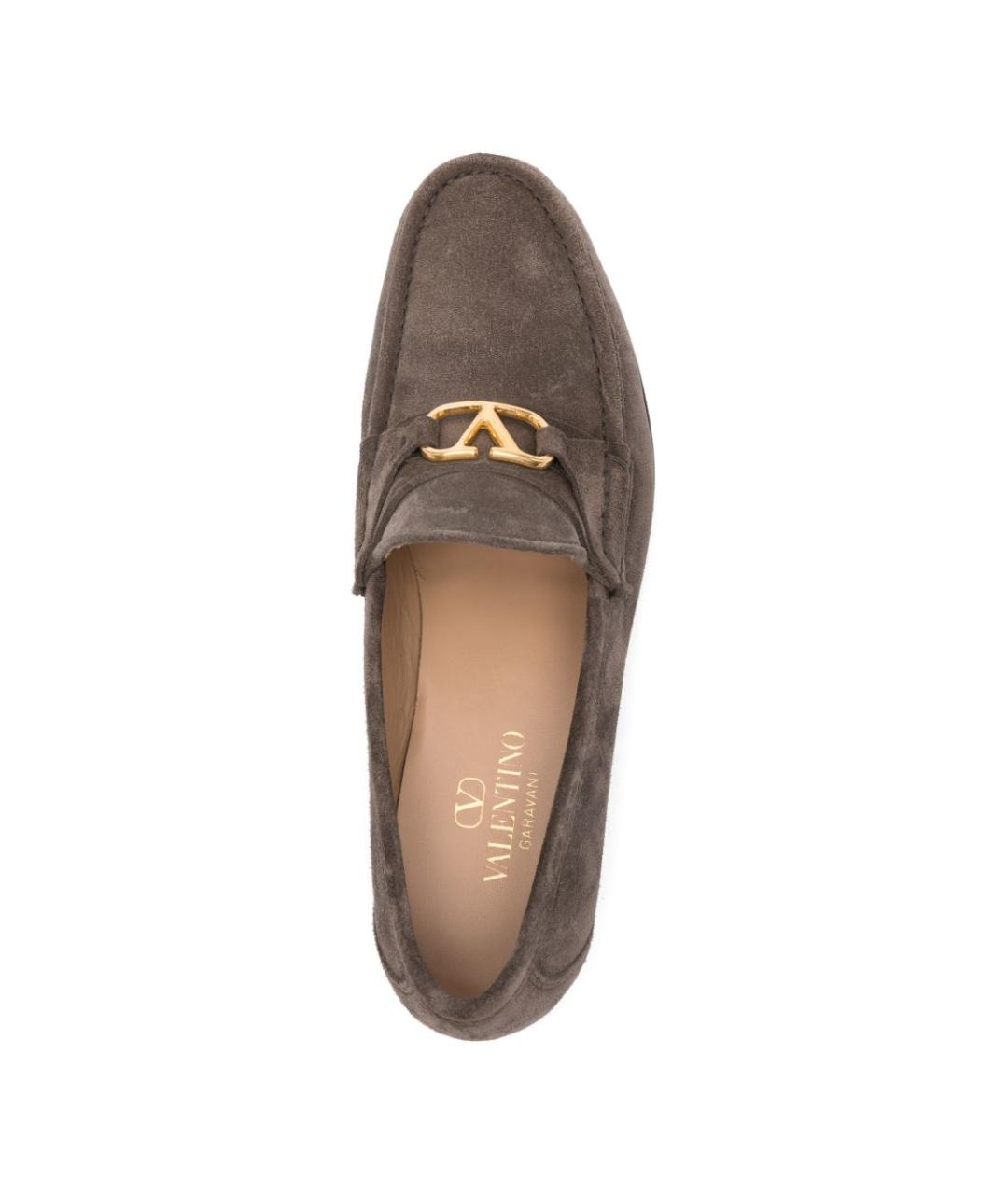 VALENTINO Серые кожаные лоферы, фото 3