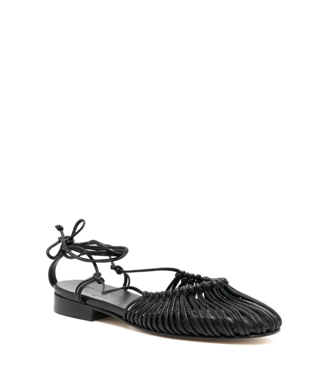 HEREU Черные кожаные балетки, фото 4