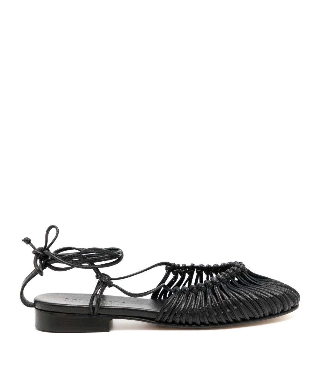 HEREU Черные кожаные балетки, фото 1