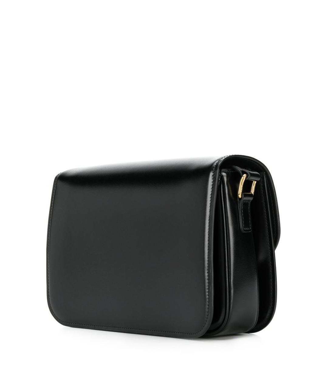 CELINE Черная кожаная сумка через плечо, фото 2