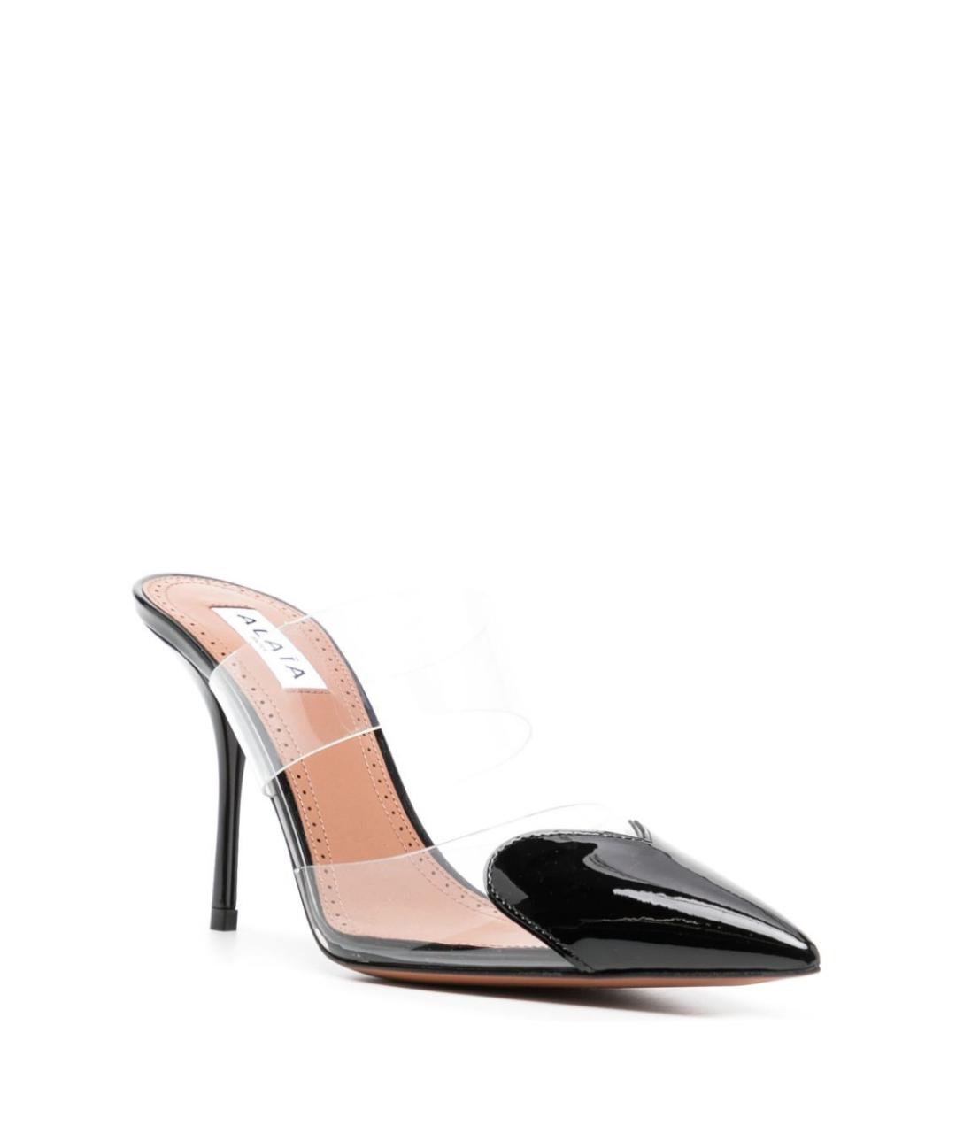 ALAIA Черные кожаные босоножки, фото 4