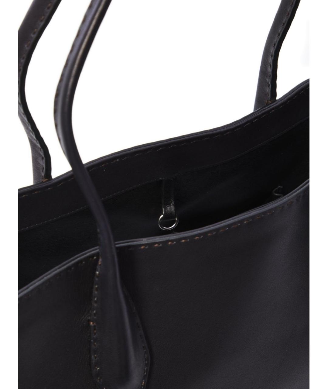 THE ROW Черная кожаная сумка тоут, фото 2